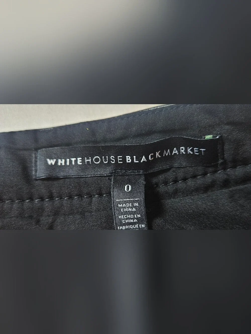 White House Black Market Womens Black & White Plaid Faux Leather Mini Skirt Sz 0